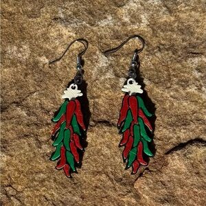 Red and green Ristra earrings